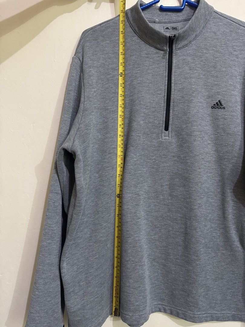 Adidas quarter zip jacket 2xl (Category: Coats, Jackets and Outerwear) located in Quezon City. Submitted by brandsetcph (Listing ID 1468761854, Image 2). Description: Adidas Quarter Zip Color: gray Size: 2xl on tag (27x30) No flaws.