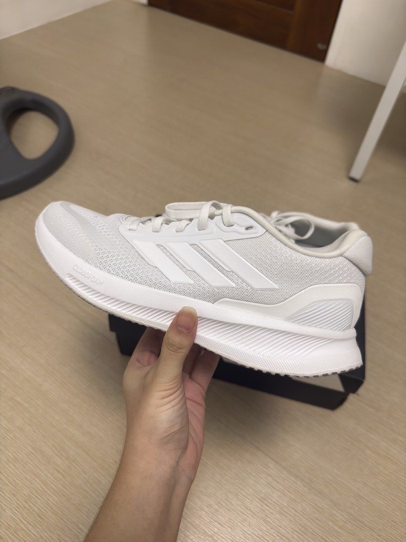 ADIDAS RUNFALCON 5 RUNNING SHOES (Category: Sneakers & Footwear) located in Manila. Submitted by yncldo (Listing ID 1468843769, Image 3). Description: — Color: Cloud White — used only twice — rfs: wrong size.