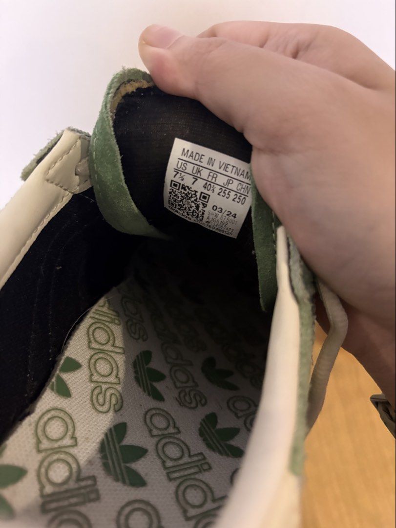 Adidas Spezial (green) (Category: Sneakers) located in Quezon City. Submitted by wydmiap (Listing ID 1468814843, Image 3). Description: Size 8.5 - 9 womens Super good condition! Slightly nego Can include the beads :).
