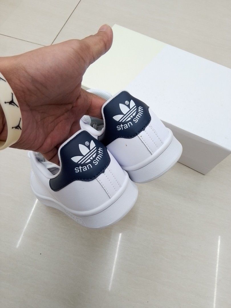 Adidas Stan Smith "White Navy" 🛒 (Category: Sneakers) located in Manila. Submitted by josier_181 (Listing ID 1468885106, Image 3). Description: Available now Ma'am/Sir Pm for more details Your order via lalamove COD or GCASH payment. Kung anong nasa post ko po yun po mismo ang dadating na item sa inyo 💯 Good quality and condition Thank you and God bless Womens Size Guide 5US - 36 EU/FR - 22CM 6US - 37 EU/FR - 23CM 6.5US - 37.5 EU/FR - 23.5CM 7U