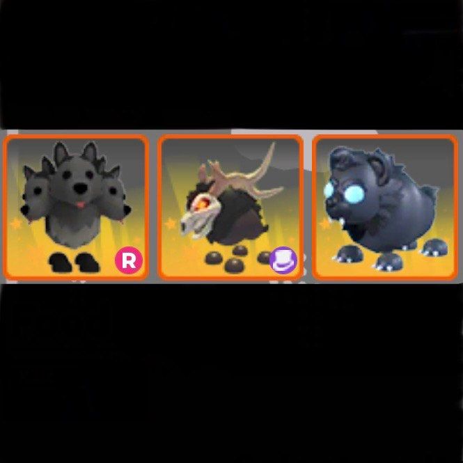 Adopt Me | {BUNDLE} R Cerberus, NP Dire Stag, NP Scarebear (Category: In-Game Products) located in Marikina City. Submitted by swouju (Listing ID 1468895669, Image 1). Description: Sold by bundle !! 80+ proofs on Discord ^__^ DM for inquiries 💌.