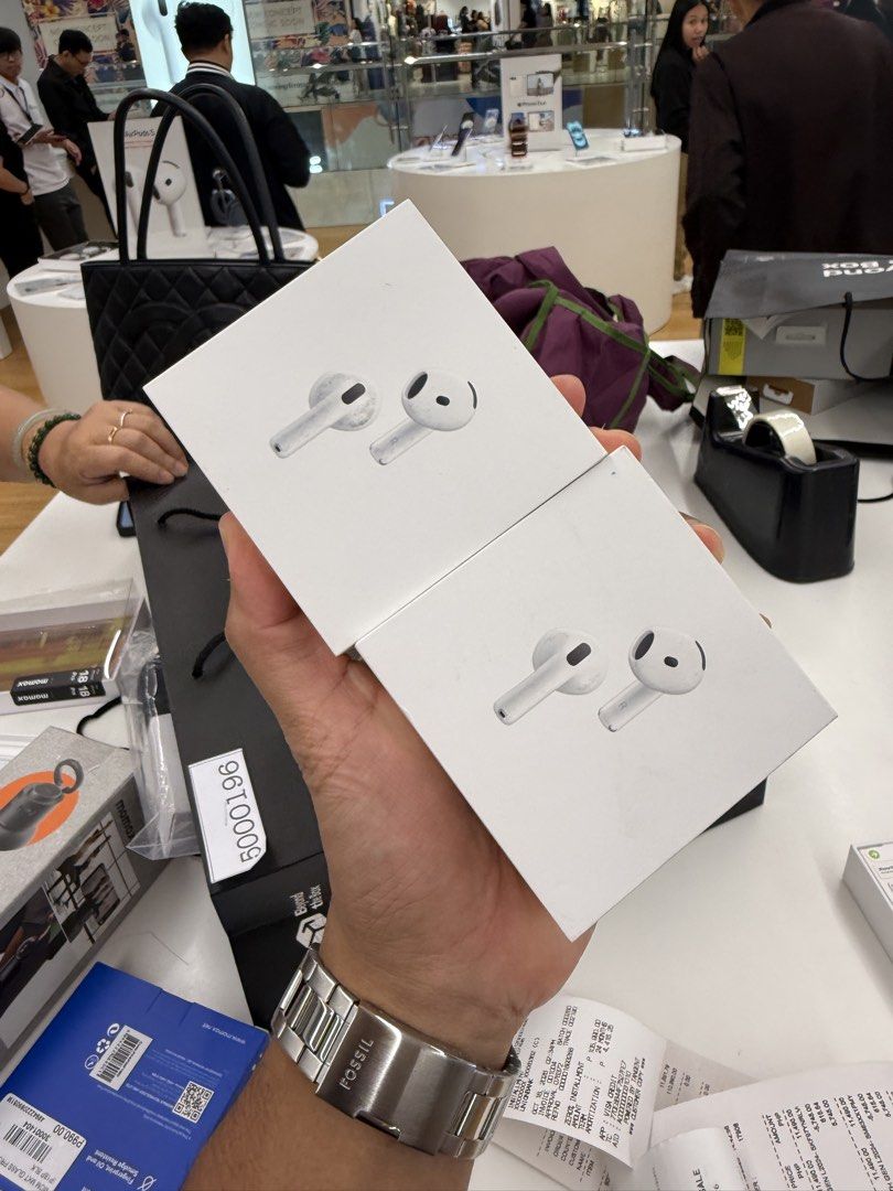AirPods 4 with ANC (Category: Earphones) located in Pasig City. Submitted by ecrz19 (Listing ID 1468778428, Image 1). Description: AirPods 4 with ANC Brand new sealed Got it together with iPhone18 preorder oct 16, 2026 Srp 11,490 2units available Loc: ortigas center, pasig.
