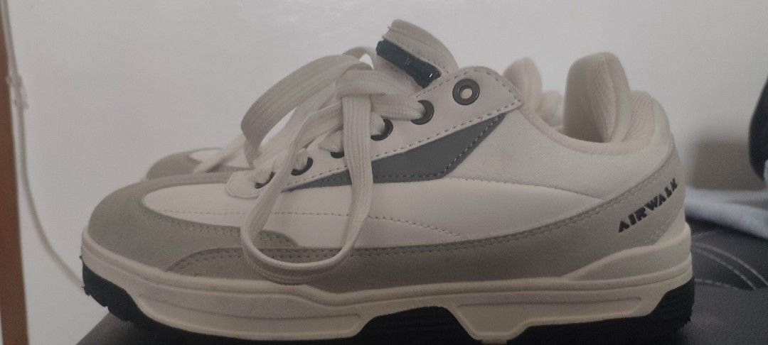 Airwalk Ellips White And Grey (Category: Sneakers) located in Naga. Submitted by gabby_4557 (Listing ID 1468873602, Image 1). Description: Selling my Airwalk Ellips sneakers, US Size 7. + Worn only around 5 times + Very good condition / lightly used + Clean and well-maintained + Slight natural creasing on the toe area + No major stains, damage, or defects + Actual photos posted RFS: Too bulky for me, so I don't get to use them much..