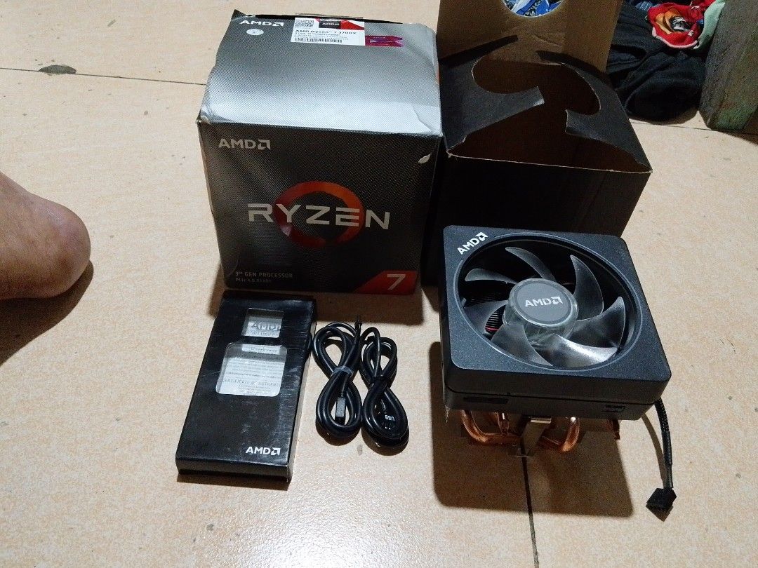 AMD Wraith Prism RGB CPU cooler (Category: Computer Parts) located in Quezon City. Submitted by mhond-ray192512 (Listing ID 1468859676, Image 1). Description: AMD Wraith Prism RGB CPU cooler with its copper heatpipes,.