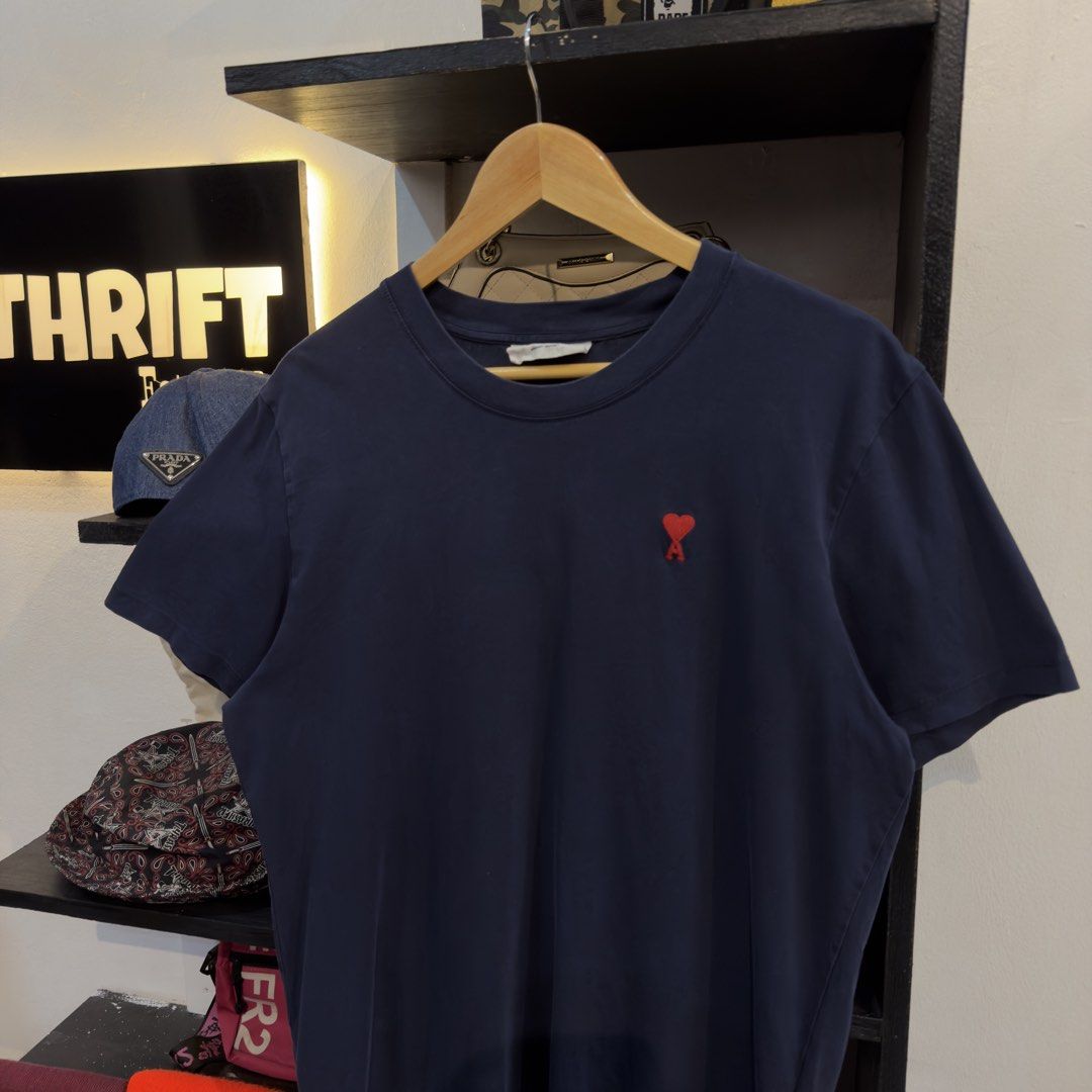 Ami Navy Blue Chest Embroidered Shirt (Category: Tshirts & Polo Shirts ) located in Manila. Submitted by jerichomal82553 (Listing ID 1468907839, Image 2). Description: Ami Navy Blue Chest Embroidered Shirt 20 by 25.5 Good Condition Complete Tags.