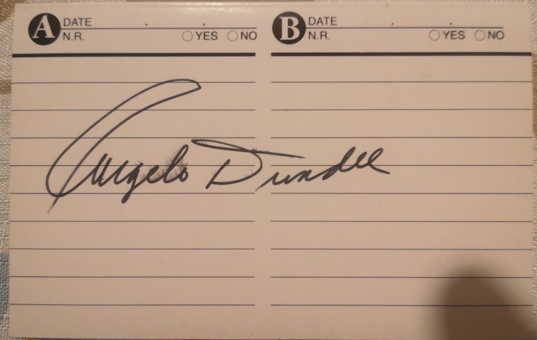Angelo Dundee Signed Cassette Tape (Category: Vintage Collectibles) located in Quezon City. Submitted by dhanie.barican (Listing ID 1468902832, Image 1). Description: Angelo Dundee, Muhammad Ali, Sugar Ray Leonard TRAINER Signed Cassette Tape with an Hour of Boxing Q&A on board the Cruise Ship Enchanted Isle. Mr. Dundee is our guest on board and as a Stage Manager on the Cruise Ship, I ask him if I can Record his talks and Q&A, he agreed and afte