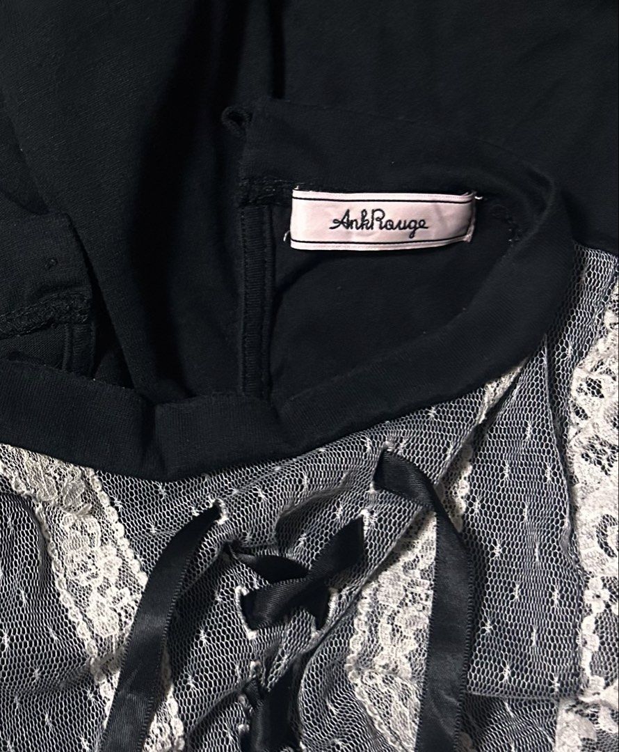 ANKL ROUGE (Category: Dresses) located in Davao. Submitted by sart0ria85 (Listing ID 1468906897, Image 3). Description: A black A cut dress with edwardian laces and ribbons on the breast part. 100%COTTON MADE IN CHINA 🇨🇳 MEDIUM . Size 6 EXCELLENT CONDITION (90/100).