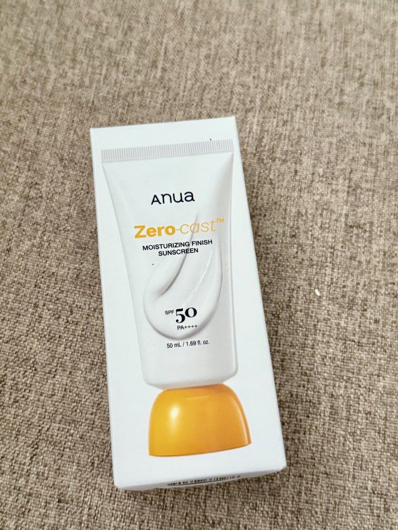 Anua Zero-Cast Moisturizing Finish Sunscreen SPF 50+ PA++++ (Category: Face Care) located in Paranaque City. Submitted by kisharroyo (Listing ID 1468718622, Image 1). Description: - Product: Anua Zero-Cast Moisturizing Finish Sunscreen - Volume: 50 ml (Brand new, unopened in box) - Protection: SPF 50+ PA++++ - Finish: Lightweight, all-day hydration with zero white cast - Reason for selling: Clearing out extra skincare stock.