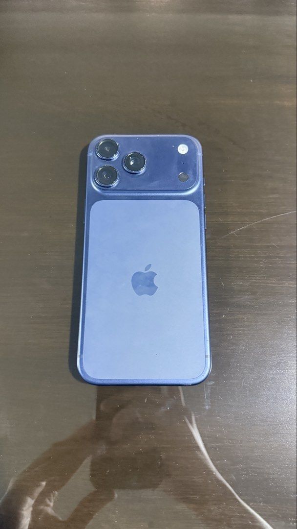 Apple iPhone 17 Pro Max Blue (Category: iPhone 17 Series) located in Caloocan City. Submitted by keenphoenix.122251 (Listing ID 1468760508, Image 2). Description: Iphone 17 pro max 256gb 60,000 PHP Bought in Apple Sm tanza No dents 98% battery Health Open line Bounght in Apple Store With box and Chord .