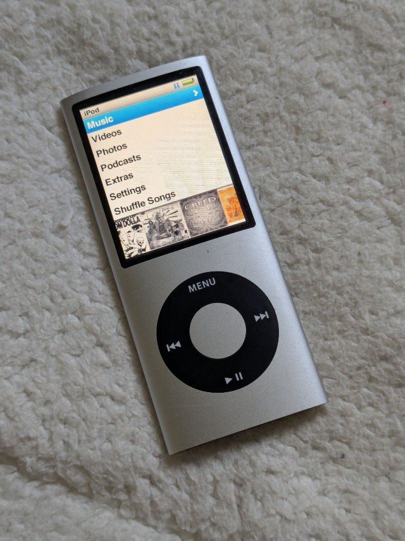 Apple iPod Nano 4th Gen Silver (8GB) (Category: Portable Music Players) located in Binmaley. Submitted by northpixel (Listing ID 1468927442, Image 2). Description: Apple iPod Nano 4th Gen Silver (8GB) Good condition Good battery life (18hours music playtime) No issue Presentable Can sync well on itunes With songs included (can add your playlist from streaming platform) Unit and cable only ✅3800 fixed ✅COD/Gcash payment ✅PM.