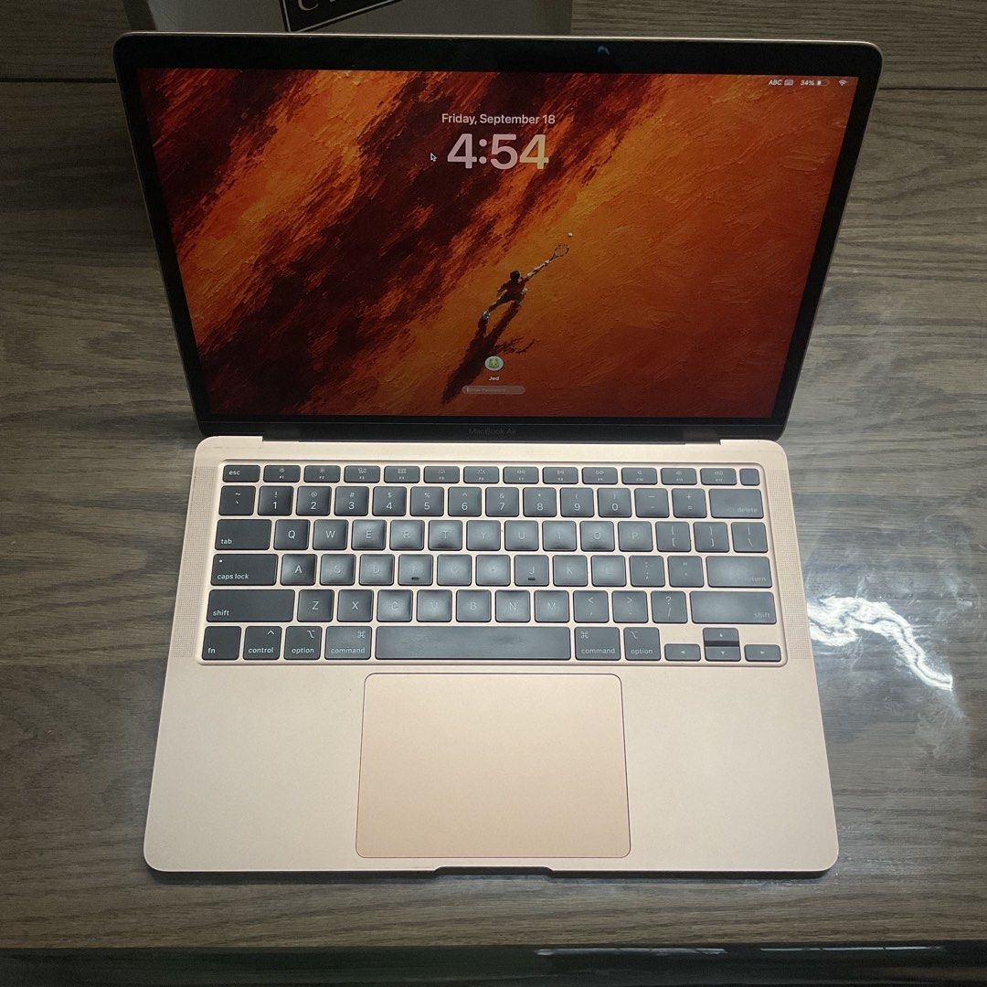 Apple MacBook Air Rose Gold with Original Box (Category: Laptops & Notebooks) located in Batangas. Submitted by shanleymar77927 (Listing ID 1468768919, Image 3). Description: 13-inch Retina Display 8GB RAM | 256GB SSD 1.1 GHz Dual-Core Intel Core i3 Battery Health: Normal Cycle Count: 400+ Working touch ID sensor Two Thunderbolt 3 (USB-C) ports Backlit Magic Keyboard All keys are working No History of Repair/ no known issue Minimal dents due to n