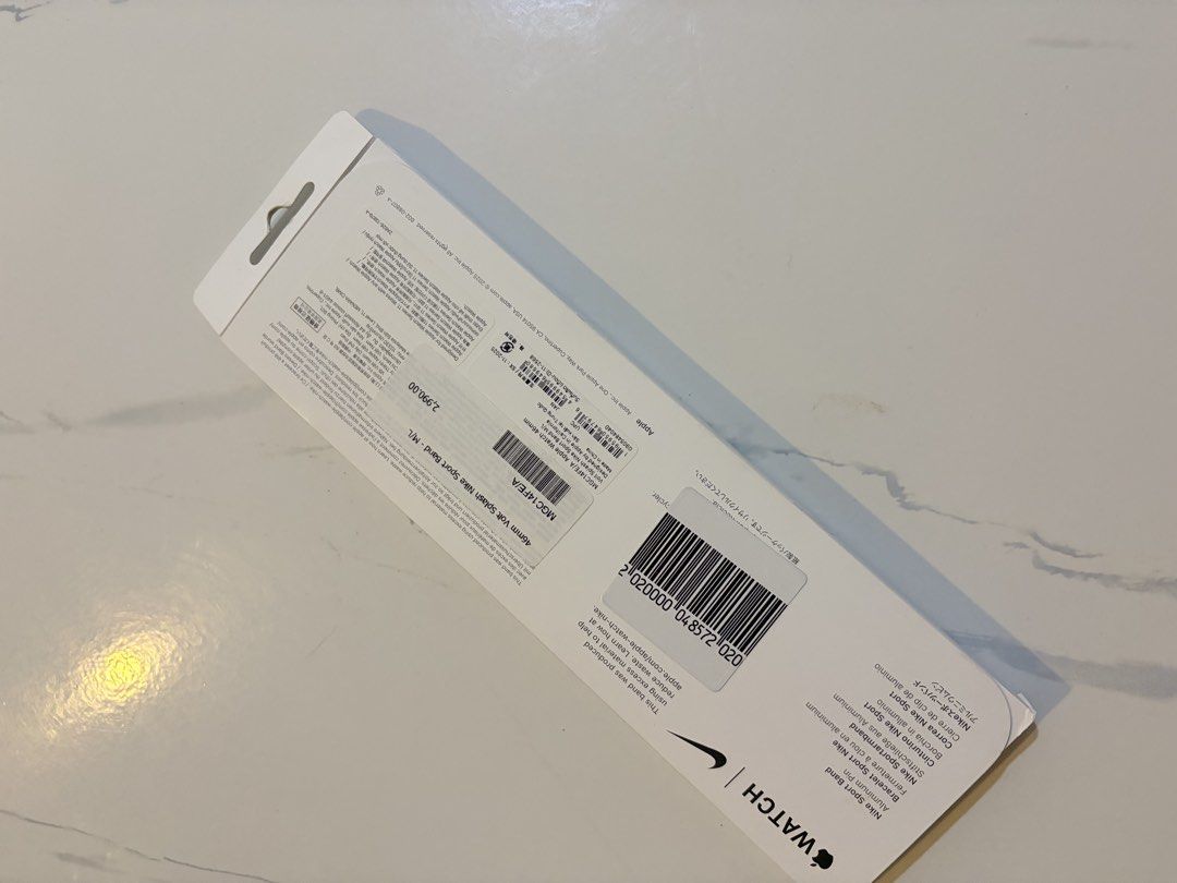 Apple Watch Nike band (Category: Wearables & Smart Watches) located in Cainta. Submitted by kramiroj07 (Listing ID 1468886487, Image 2). Description: Apple watch nike sportband 46mm M/L brandnew. Pwede din meet up roosevelt sumulong, Bluewave Marquinton or Stalucia mall. 1550 only.