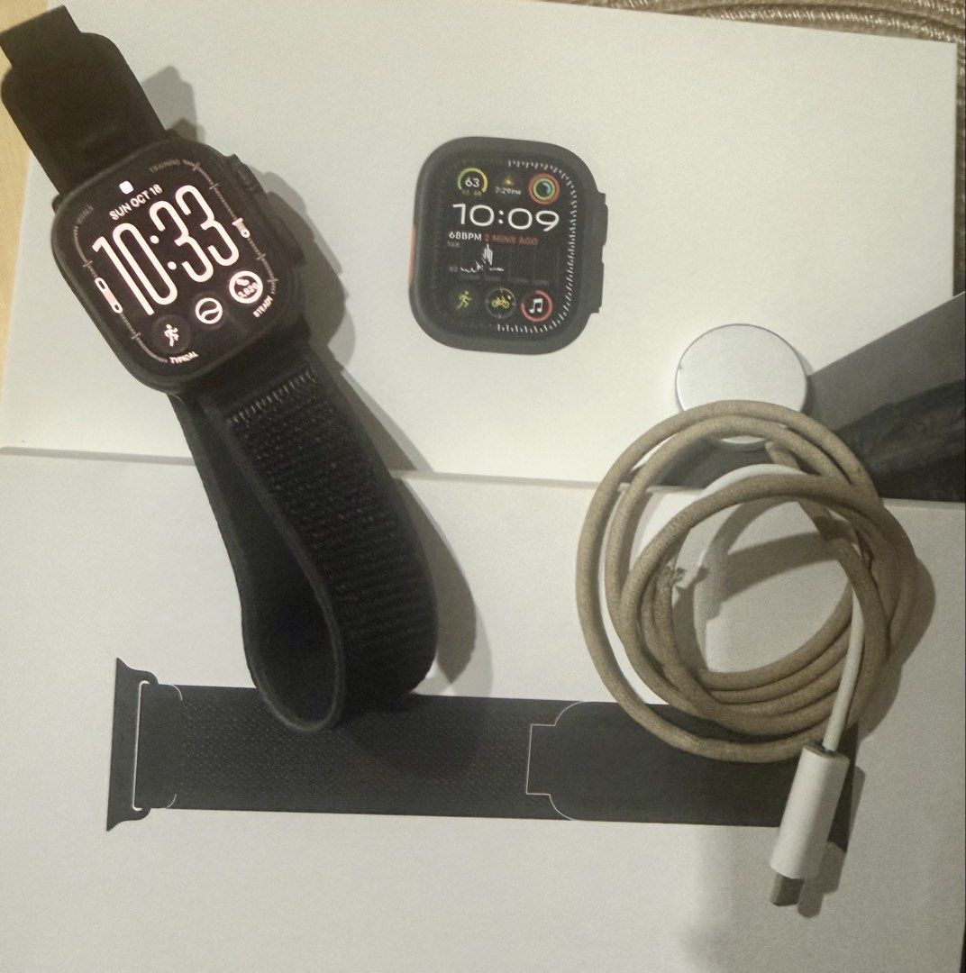 Apple Watch Ultra 2 49mm Titanium GPS + Cellular (Category: Wearables & Smart Watches) located in Valenzuela. Submitted by euromisayah (Listing ID 1468873369, Image 1). Description: - Brand: Apple - Model: Apple Watch Ultra 2 49mm Titanium GPS + Cellular (MX4V3ZP/A) - Battery Health: 90% - Storage: 64GB - Condition: Well-maintained, fully functional with no service warnings - Connectivity: GPS + Cellular, Wi-Fi, and Bluetooth working properly - I
