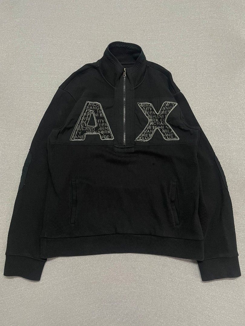 Armani Exchange - AX Logo - Half Zip Sweater (Category: Coats, Jackets and Outerwear) located in Manila. Submitted by _retrovate (Listing ID 1468842059, Image 1). Description: Medium Excellent.