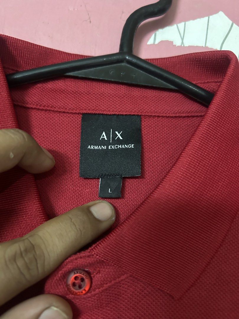 ARMANI EXCHANGE RED POLOSHIRT FOR MEN’S (Category: Tshirts & Polo Shirts ) located in Dasmarinas. Submitted by dnnr3rdyyyyy (Listing ID 1468745903, Image 3). Description: Size large to XL 9.5/10 color rate Embroidery Dragon Design Good as new condition Need wash only Authentic/Legit Formal Attire / Office Wear .