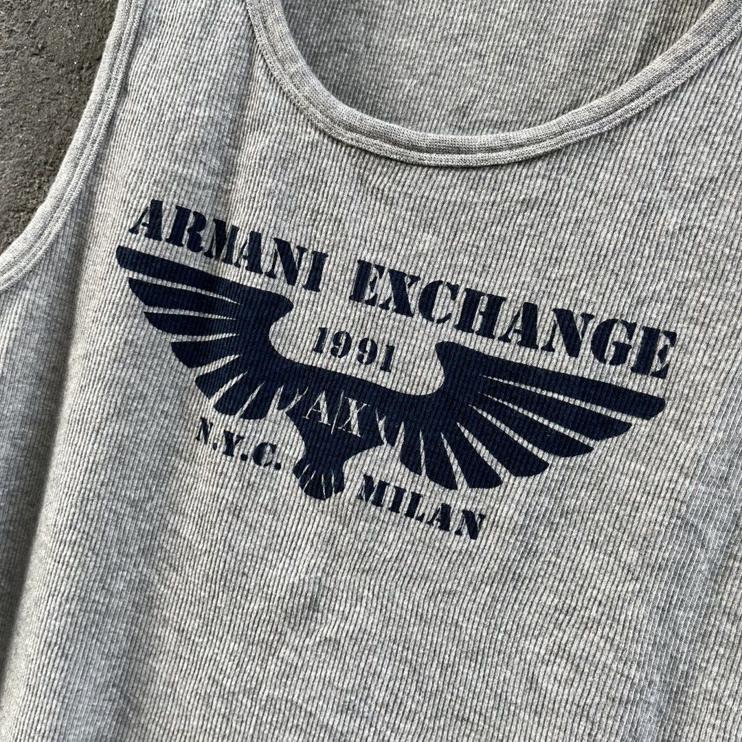ARMANI EXCHANGE Tank top (Category: Sleeveless) located in Manila. Submitted by flippinn (Listing ID 1468800418, Image 3). Description: Small 14W 28L Excellent Lalamove or J&t Express + Shipping fee.