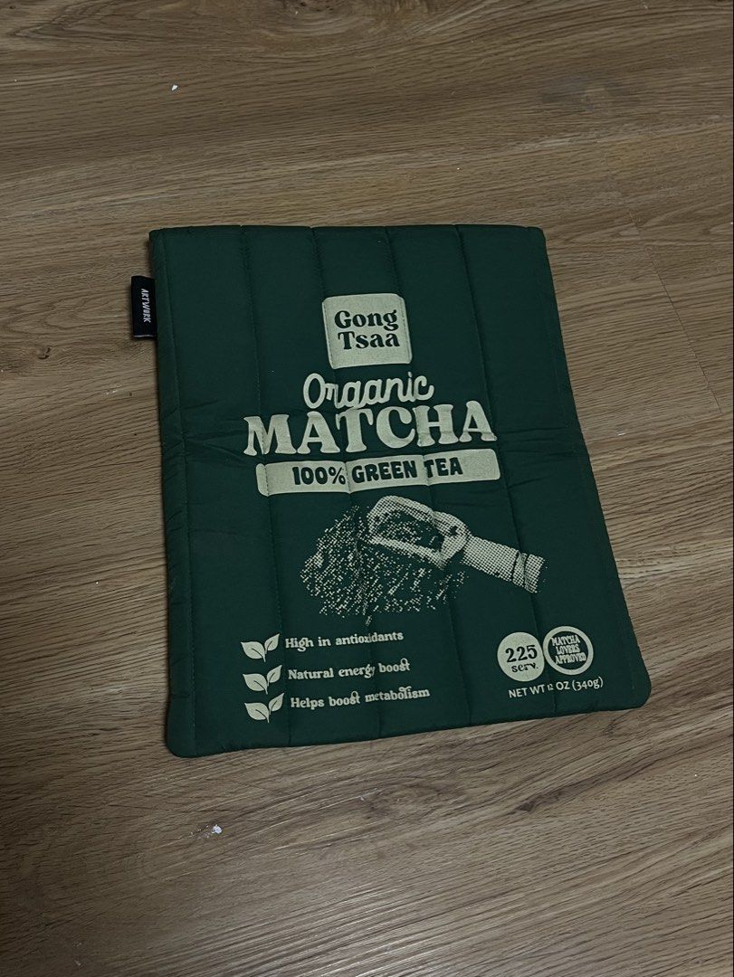 Artwork Matcha Laptop Sleeve (Category: Laptop Bags & Sleeves) located in Manila. Submitted by ymgucci (Listing ID 1468817705, Image 2). Description: • Artwork Laptop Sleeve (fits 13 inches, thick compartment inside) • Bought for 600 at the SM Store • Barely used, no defects/marks.