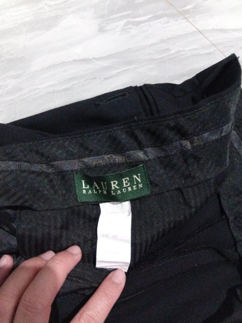 aspack ralph lauren trouser & baggy pants (Category: Jeans) located in Baguio. Submitted by steambunny (Listing ID 1468806491, Image 2). Description: ralph lauren trousers wool size 41 length 42 thigh 14 hem 9 issue: 1 pinhole ready to use black baggy straight cut jeans size 30-36 length 39.5 thigh 13 hem 9 no issue ready to use baguio loc open for meet up.