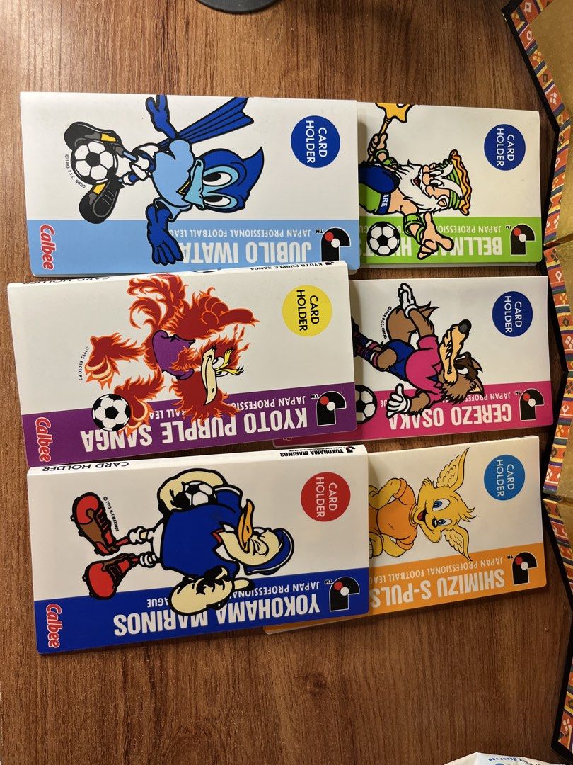 Assorted characters (Category: Raw Singles) located in Gapan. Submitted by lunashop14 (Listing ID 1468719555, Image 1). Description: TAKE ALL!! Calbee J.League With J.League trading cards inside All holders have trading cards inside Message me for more details.
