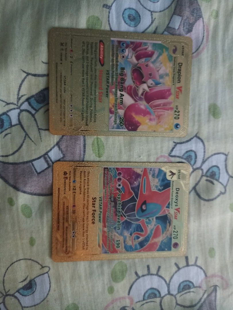 Assorted characters (Category: Raw Singles) located in Manila. Submitted by hobbymo_koleksyon.ph (Listing ID 1468754955, Image 1). Description: Pokemon Fan Cards Good for pokemon fans and collectors each card cost 10 pesos, take all for 120 pesos gold and silver cards.