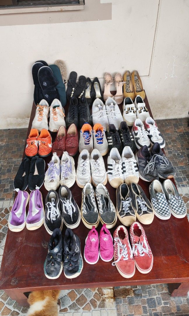 Assorted shoes, sandals and inside slippers (Category: Shoe inserts & accessories) located in Quezon City. Submitted by fairviewlady11 (Listing ID 1468785296, Image 1). Description: 31 pairs for takes all.