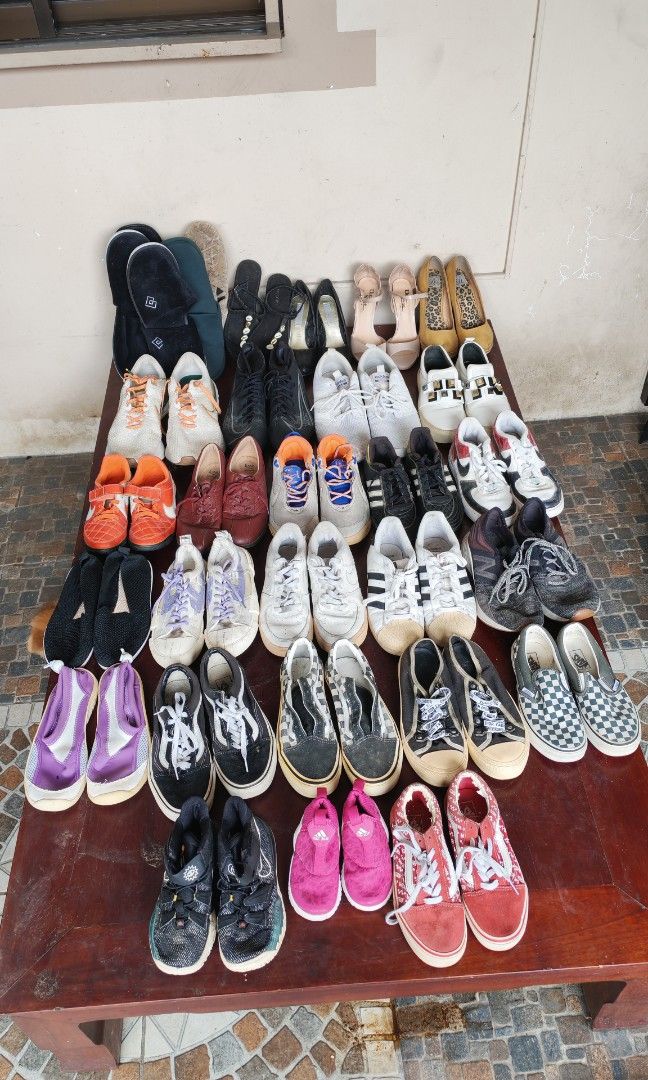 Assorted shoes, sandals and inside slippers (Category: Shoe inserts & accessories) located in Quezon City. Submitted by fairviewlady11 (Listing ID 1468785296, Image 2). Description: 31 pairs for takes all.