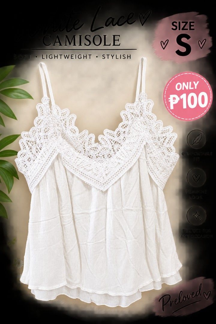 Assorted tops (Category: Blouses) located in Pasig City. Submitted by my_angels_closet (Listing ID 1468720412, Image 3). Description: - Size: S to M (Preloved) - Design: White with navy blue and red leaf patterns - Style: Classic V-neckline with short sleeves - Material: Lightweight and breathable - Condition: Great for casual daily outfits - Note: Back view included in photos.