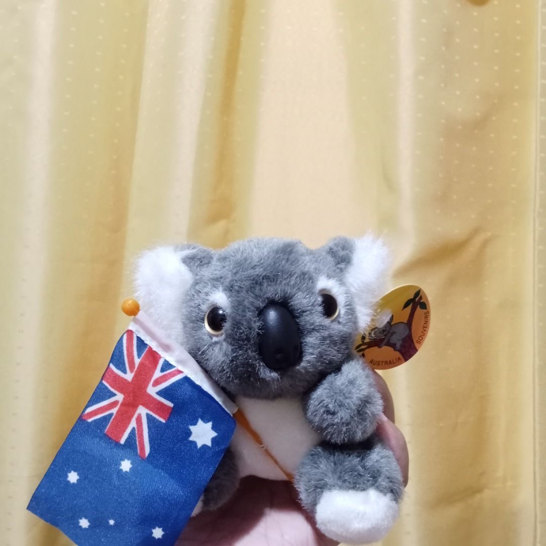 Australian Koala Plush Toy with Flag (Category: Plushies & Soft Toys) located in Quezon City. Submitted by trinket_cat (Listing ID 1468735778, Image 1). Description: - no rush shipping if order is below 300 pesos - needs to wait for shipment day (twice a week) - SF is 44 pesos minimum for small pouch .