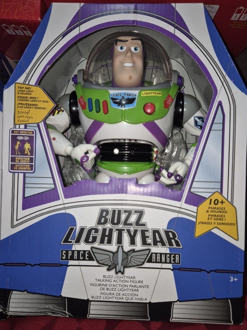 AUTHENTIC BUZZ LIGHTYEAR SPACE RANGER (Category: Action & Battle Toys) located in Bacoor. Submitted by gino_dc (Listing ID 1468734595, Image 1). Description: - Authentic Buzz Lightyear talking action figure from Toy Story - Brand new in box, unopened and original packaging intact - Features over 10 fun phrases and sound effects - Includes a built-in toy detector - Perfect gift for kids, fans, and collectors - Mode of Payment: GCash, BPI, or via L
