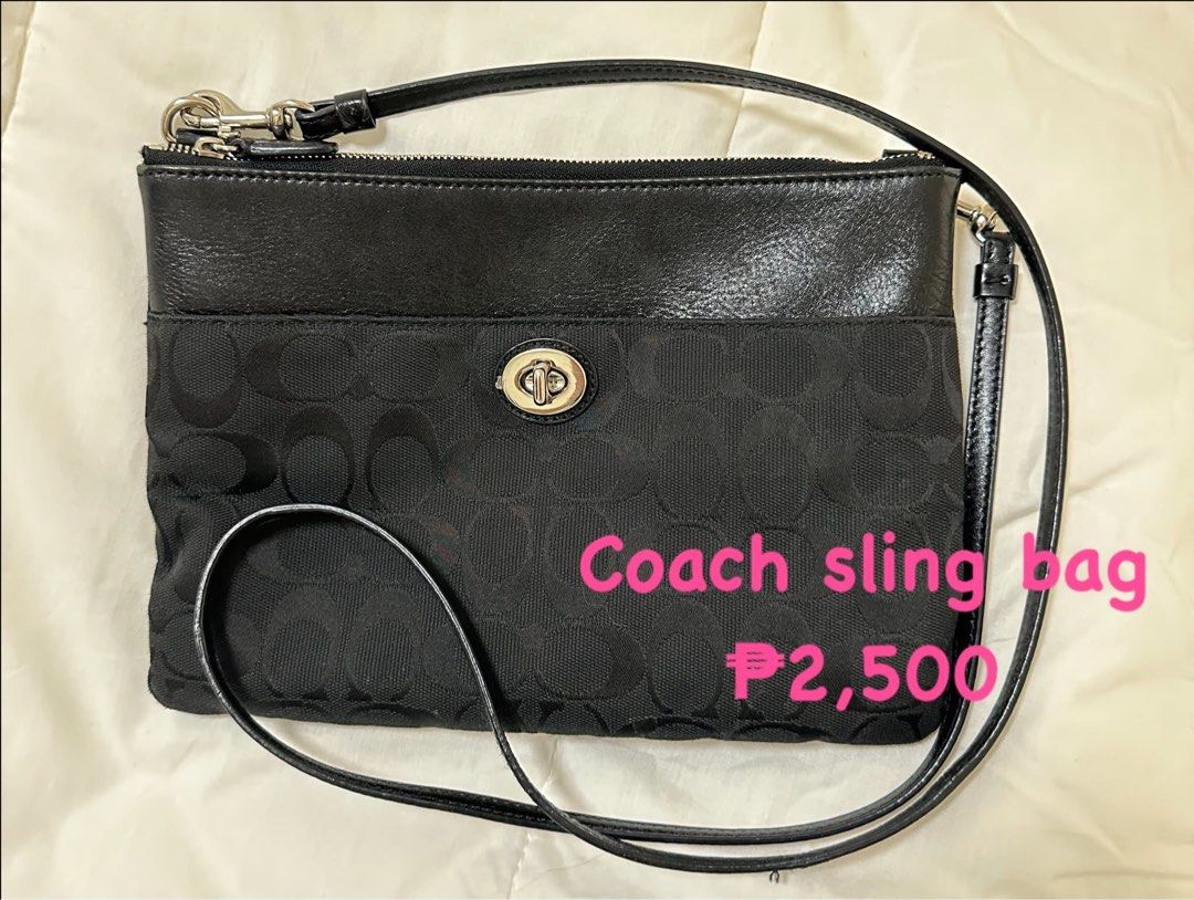 Authentic coach sling bag black (Category: Luxury Bags & Wallets) located in Manila. Submitted by justshop.ph (Listing ID 1468769811, Image 1). Description: .