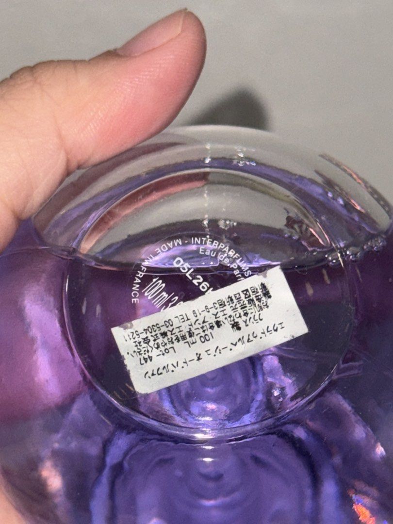 Authentic Lanvin Eclat d'Arpege Eau de Parfum 100ml (Category: Fragrance & Deodorants) located in Manila. Submitted by marylemana (Listing ID 1468722272, Image 2). Description: - Authentic Lanvin Eclat d'Arpege Eau de Parfum - Volume: 100ml bottle size - Made in France (Interparfums production) - Bought in Ueno, Japan. Guaranteed authentic - Used twice, probably just used 5mL max - Bottom label features Japanese text and batch details - Bottle is