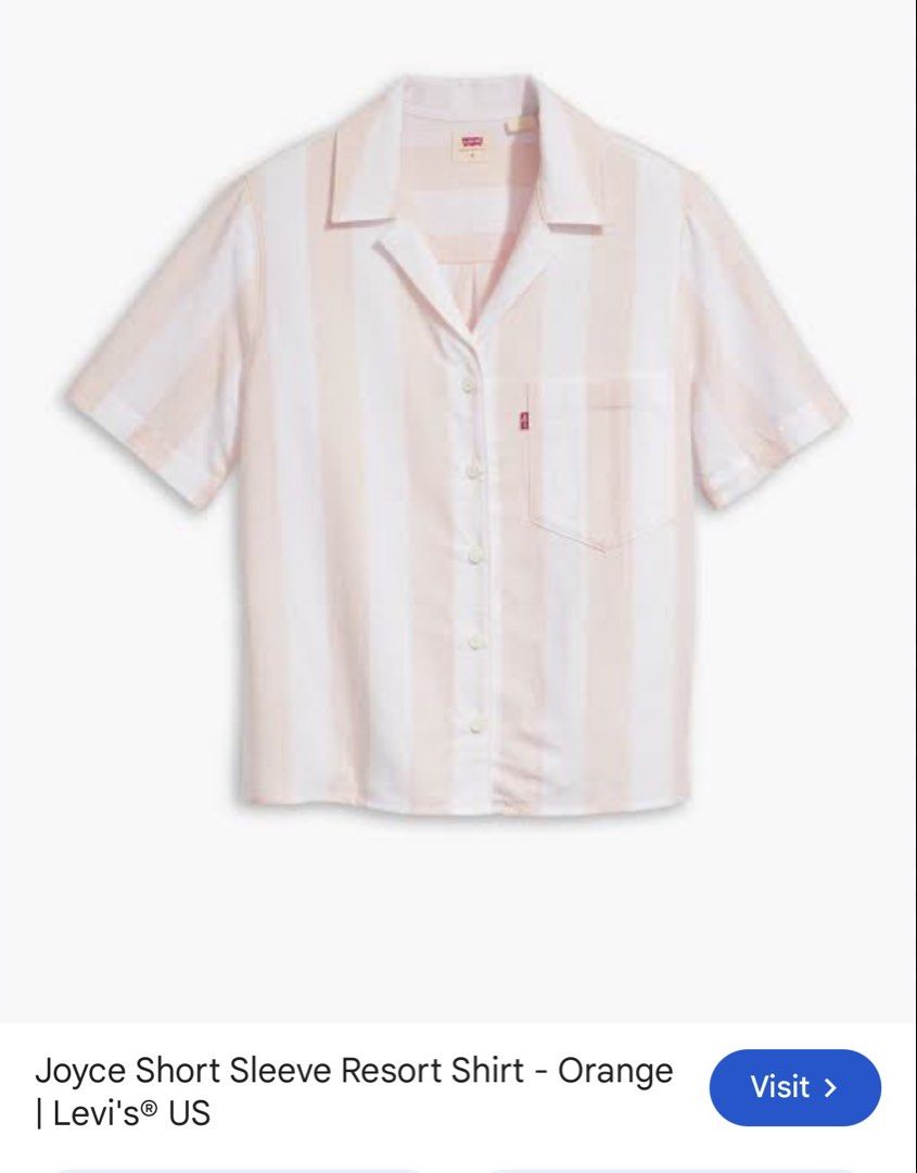 Authentic Levi’s Joyce Short Sleeve Resort Shirt (Category: Blouses) located in Makati City. Submitted by anda.a (Listing ID 1468831723, Image 2). Description: .