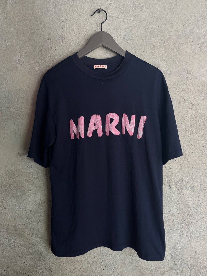 Authentic Marni Script Shirt (Category: Luxury Apparel) located in Adams. Submitted by princess.maggie (Listing ID 1468750892, Image 1). Description: - 36 on tag - 19.5-20 x 27.5 - authentic - as new.