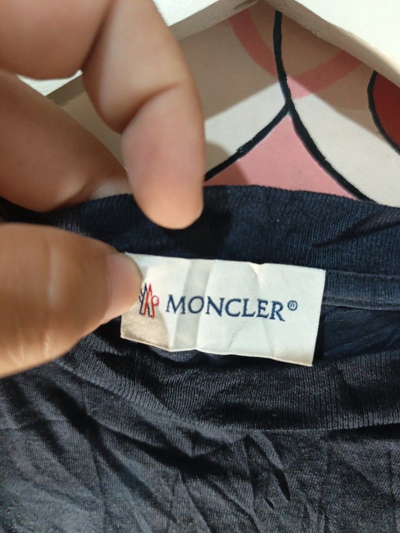 Authentic Moncler Big Logo Tee (Category: Blouses) located in Nasipit. Submitted by zaynzdrip (Listing ID 1468736664, Image 3). Description: -good as brandnew -no scratch on prints -authentic -moncler tee for kids or womens -19 width by 24 length -mura lang para sa authentic piece.