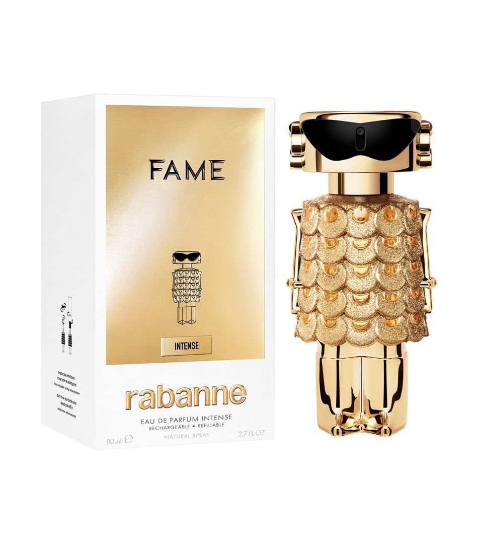 Authentic Paco Rabanne Fame Intense Tester (Category: Fragrance & Deodorants) located in Mandaluyong City. Submitted by elle_scent (Listing ID 1468798992, Image 1). Description: LAST PRICE POSTED asking for discount will not entertain Authentic Rabanne Fame Intense EDP – Tester A luxurious, bold, and feminine fragrance housed in the iconic golden robot-inspired bottle. Perfect for women who love sweet, creamy, sensual, and sophisticated scents. �