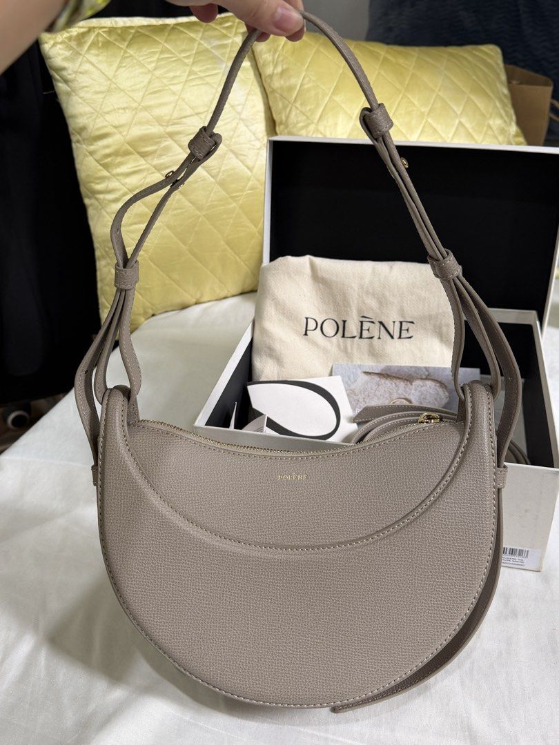 Authentic Polène Numéro Dix in Taupe (Category: Luxury Bags & Wallets) located in Pasig City. Submitted by michyyy_mvm (Listing ID 1468741856, Image 2). Description: Polène Numéro Dix in Taupe - Inclusions: 2 straps, dust bag box, tags and box. - Condition: Bag and hardware itself is in Excellent/Pristine condition but box is not (see photo) - bought in Paris (January 2025) can show proof - long strap never used - RFS: want to but another polene 