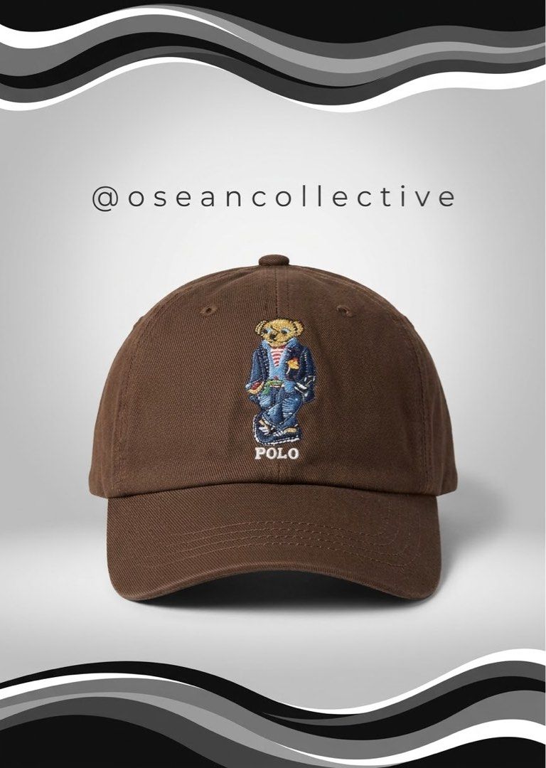AUTHENTIC RL Polo Bear Cap | Brown | Embroidered Polo Bear Design | Adjustable Leather Strap (Category: Caps & Hats) located in Valenzuela. Submitted by oseancollective (Listing ID 1468848011, Image 1). Description: 🧢 100% AUTHENTIC & BRAND NEW Shop with confidence! Money-back guarantee if proven not authentic. PRODUCT DETAILS * Brand: Ralph Lauren * Color: Brown * Design: Embroidered Polo Bear with POLO Detail * Style: Classic Baseball Cap * St