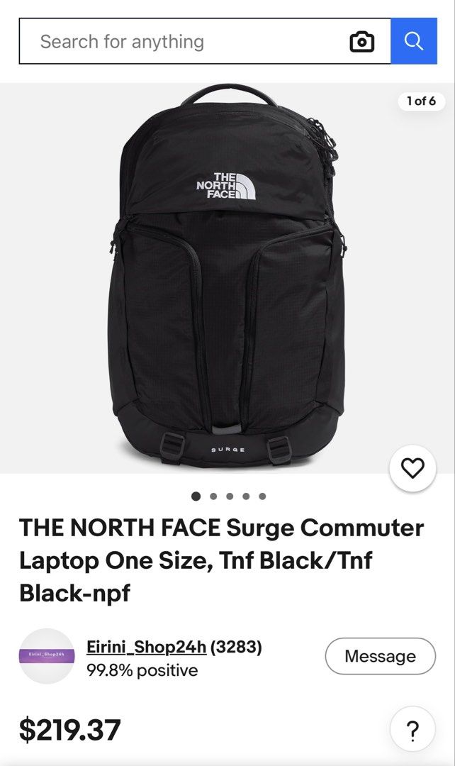 AUTHENTIC THE NORTH FACE SURGE BACKPACK (Category: Backpacks) located in Quezon City. Submitted by hilligna (Listing ID 1468774229, Image 3). Description: The most functional backpack is here! Napakagandang backpack nito My favorite backpack, super daming compartment at hindi masakit sa likod. Bought it in US for 300$ Selling it for 6900 only Negotiable for sure buyer Super useful at napakagandang backpack nito No issue! Gagamitin nalang .
