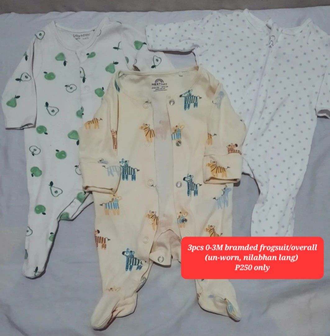 Baby Clothes (Category: Babies & Kids Fashion) located in Manila. Submitted by 2themax.918 (Listing ID 1467246516, Image 2). Description: 1k take all‼️ All branded, un-worn nilabhan lang💯 Unli videocall para sure ka😉 Loc Malabon JNT/Lalamove or Pick up.