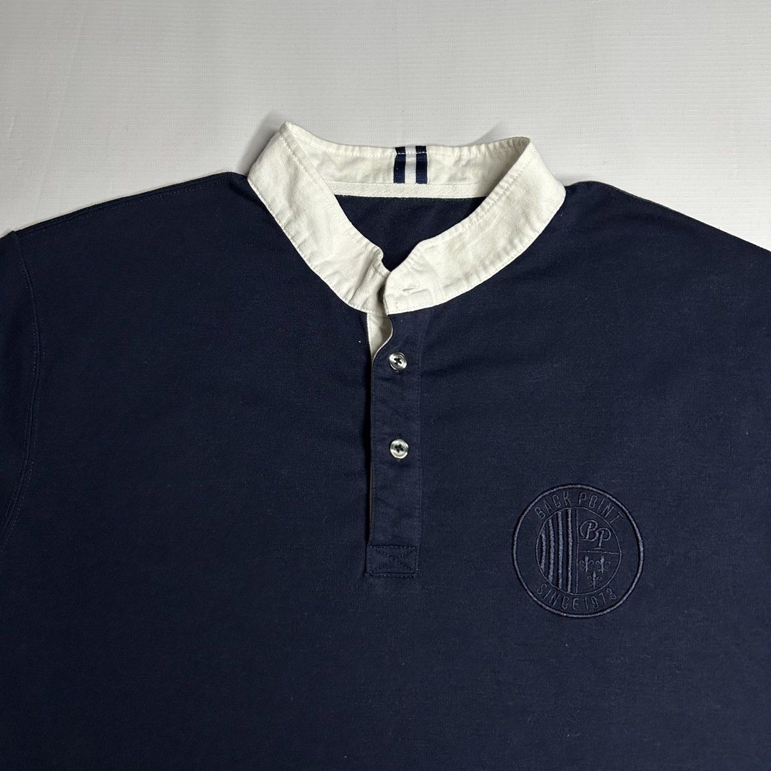 Backpoint Embroidered Longsleeves (Category: Tshirts & Polo Shirts ) located in Antipolo. Submitted by wvyfrnds (Listing ID 1468750765, Image 2). Description: Backpoint Embroidered Longsleeves Size: L Color: NavyBlue Dimensions (Inches): Length: 29 Width: 23 Color Rate: 9/10 Issues - Cut tag 395 PLUS SF.