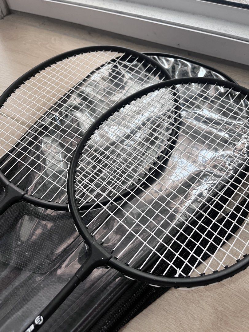 Badminton Set with 2 Rackets and Shuttlecocks (Category: Racket and Ball Sports) located in Taguig. Submitted by graceeeee. (Listing ID 1468731451, Image 2). Description: - Complete badminton set, used only a couple of times. Almost brand new! - No issues - Bought from Laz 859Php total - Includes 1 blue racket and 1 red racket - Comes with Yonex shuttlecocks - Includes a black zip carry case where everything packs neatly - Ideal for outdoor games