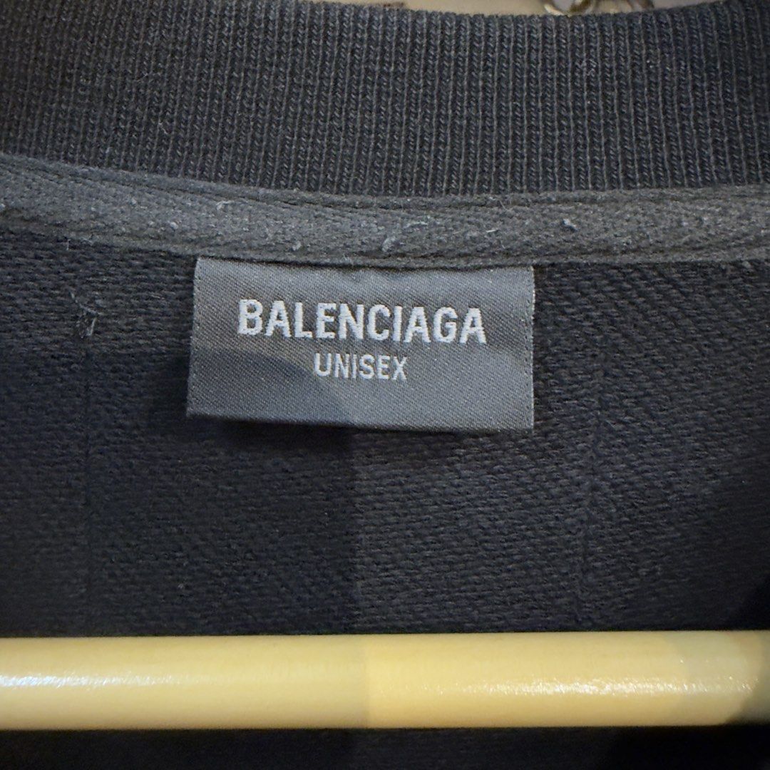 Balenciaga Archive Black Distressed Sweatshirt (Category: Coats, Jackets and Outerwear) located in Manila. Submitted by jerichomal82553 (Listing ID 1468912462, Image 3). Description: Balenciaga Archive Black Distressed Sweatshirt 25 by 30 Good Condition Complete Tags CLAIM 2K.