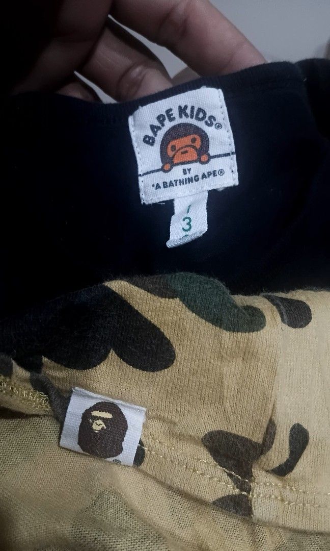 Bape authentic (Category: Babies & Kids Fashion) located in Bacolod City. Submitted by cadizthrifter (Listing ID 1468923369, Image 2). Description: for age 1 to 3 excellent condition no issue.