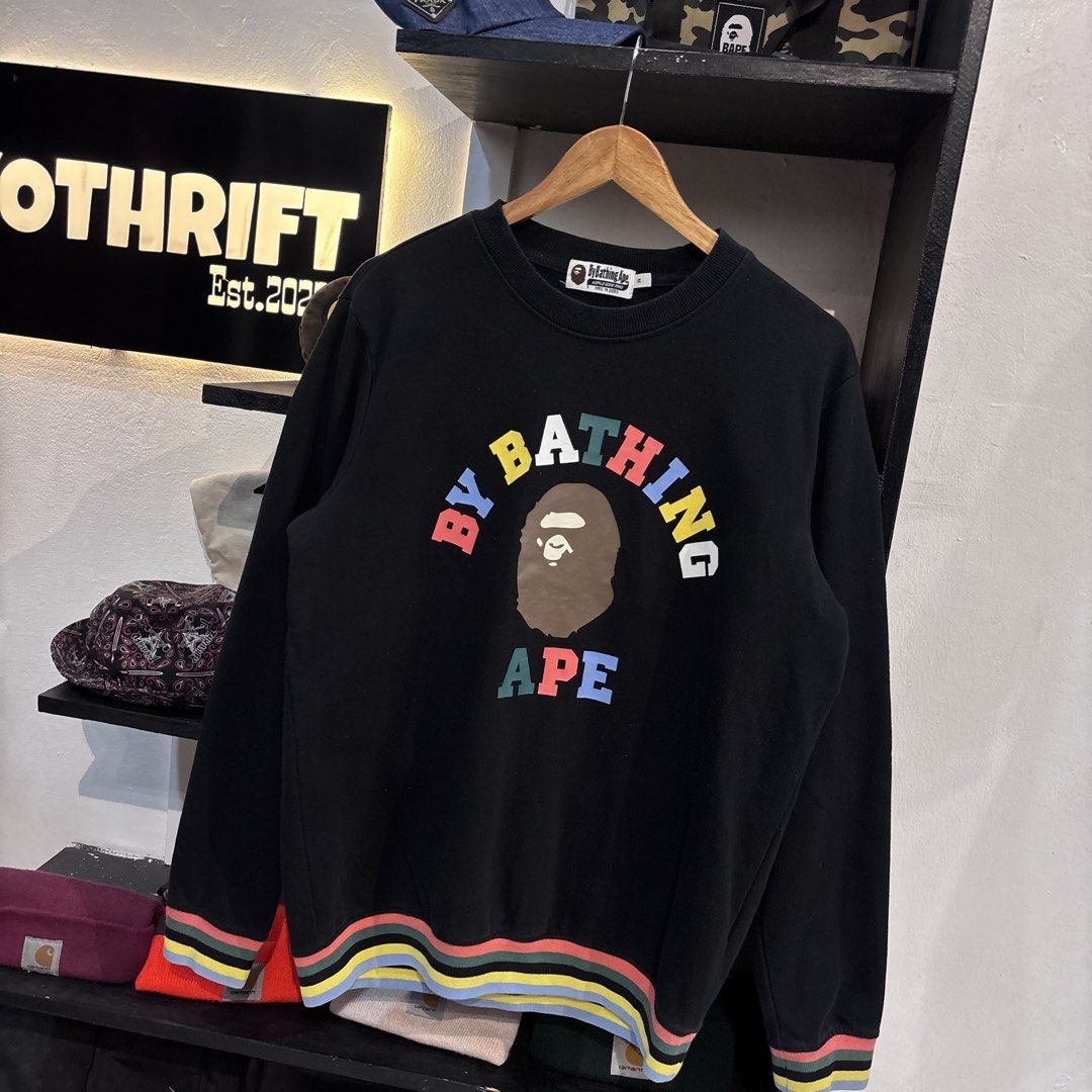 Bape Collage Logo Longsleeve (Category: Activewear) located in Rizal. Submitted by doyskie.star (Listing ID 1468721723, Image 2). Description: BAPE COLLAGE LOGO LONG SLEEVE 23.5 by 27 COMPLETE TAGS.