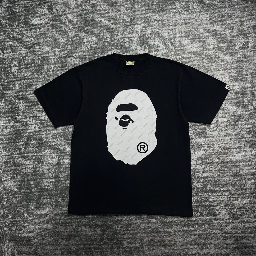 Bape Hexagaram Mirror Big Head Tee (Category: Coats, Jackets and Outerwear) located in Angeles City. Submitted by doykthrift (Listing ID 1468857589, Image 1). Description: Bape Hexagaram Mirror Big Head Tee Size: XL Measurement: W22” × L29” Issue (s): Dot on the print Condition: 9.5/10.