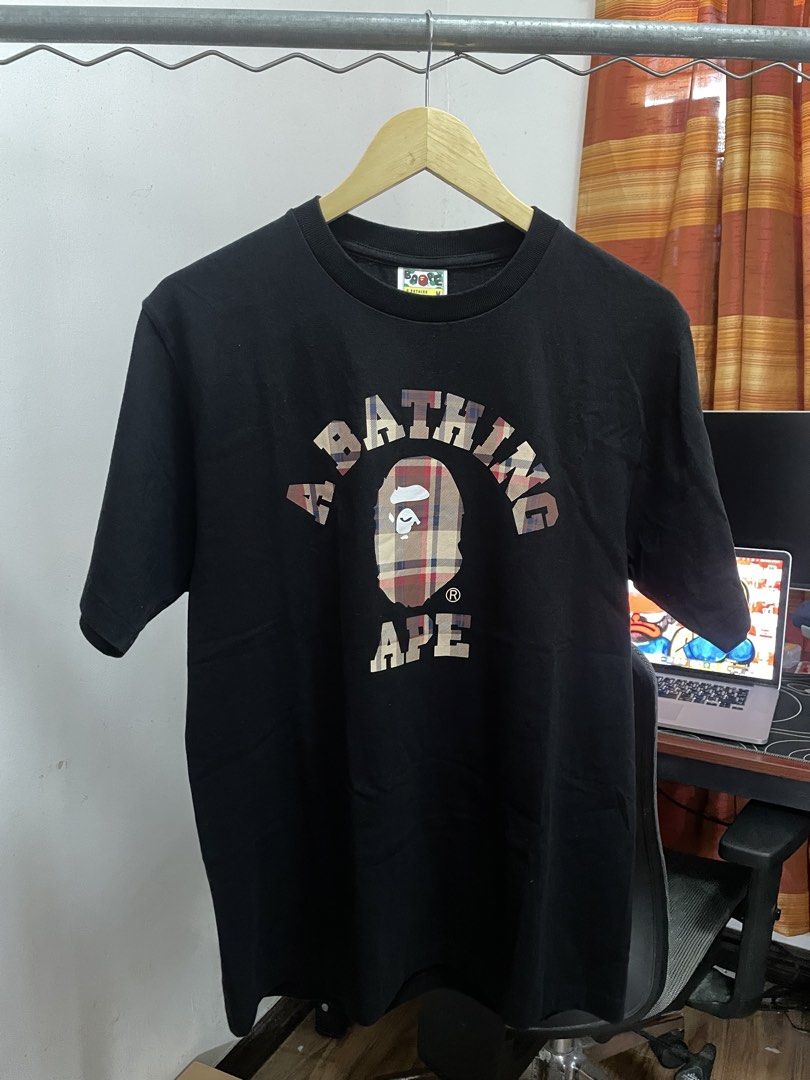Bape Plaid College Tee (Category: Tshirts & Polo Shirts ) located in Manila. Submitted by kabloh (Listing ID 1468785923, Image 1). Description: Medium 20x27 No issues Color rate: 9.5/10 Authentic Negotiable .