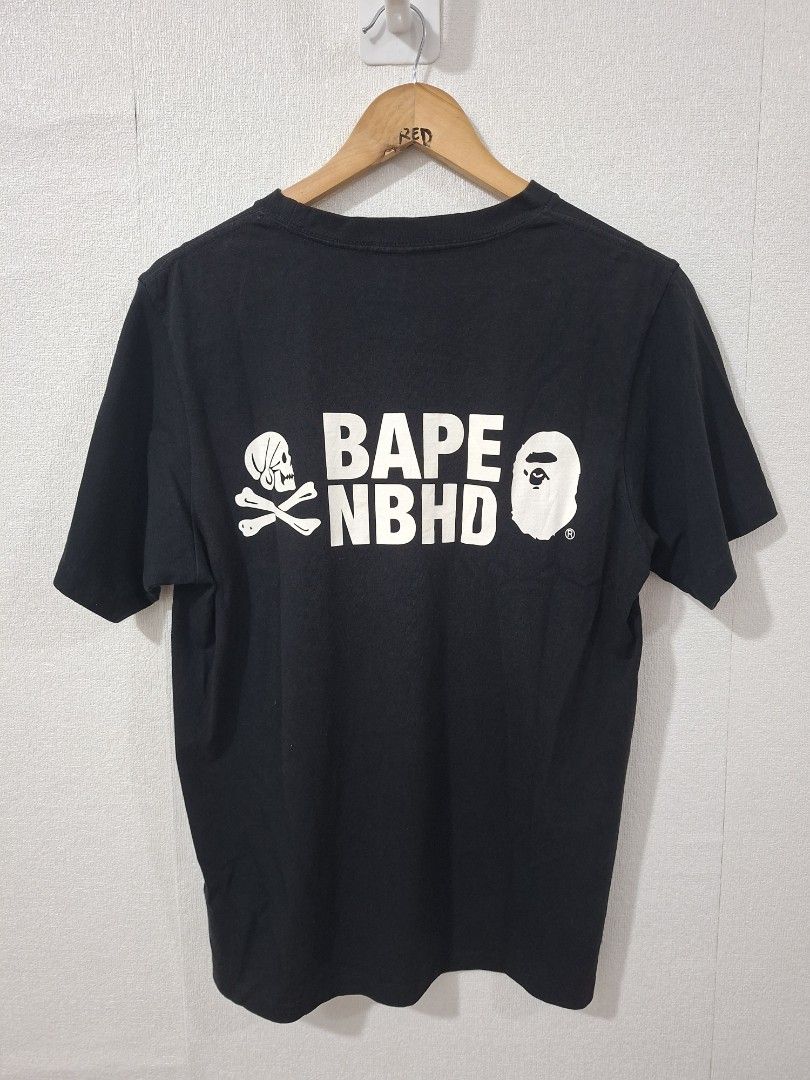 Bape x neighborhood shirts (Category: Tshirts & Polo Shirts ) located in Cavite. Submitted by labbudds20 (Listing ID 1468926772, Image 3). Description: bape x neighborhood size small armpit to armpit 19 inches length 26 inches excellent to new condition see pictures for details.