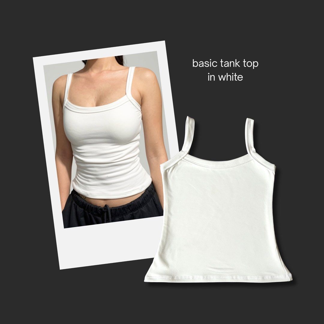 Basic White Tank Top | XS-S & M-L (Category: Sleeveless) located in Manila. Submitted by vaness.ph (Listing ID 1468782514, Image 1). Description: * Style: Basic Tank Top * Material: Premium Cotton Spandex * Colors: Black & White * Sizes: Xs-S & M-L * Fit: Fitted / Body-hugging * Stretch: Stretchable * Design: Scoop Neckline * Condition: Brand New.