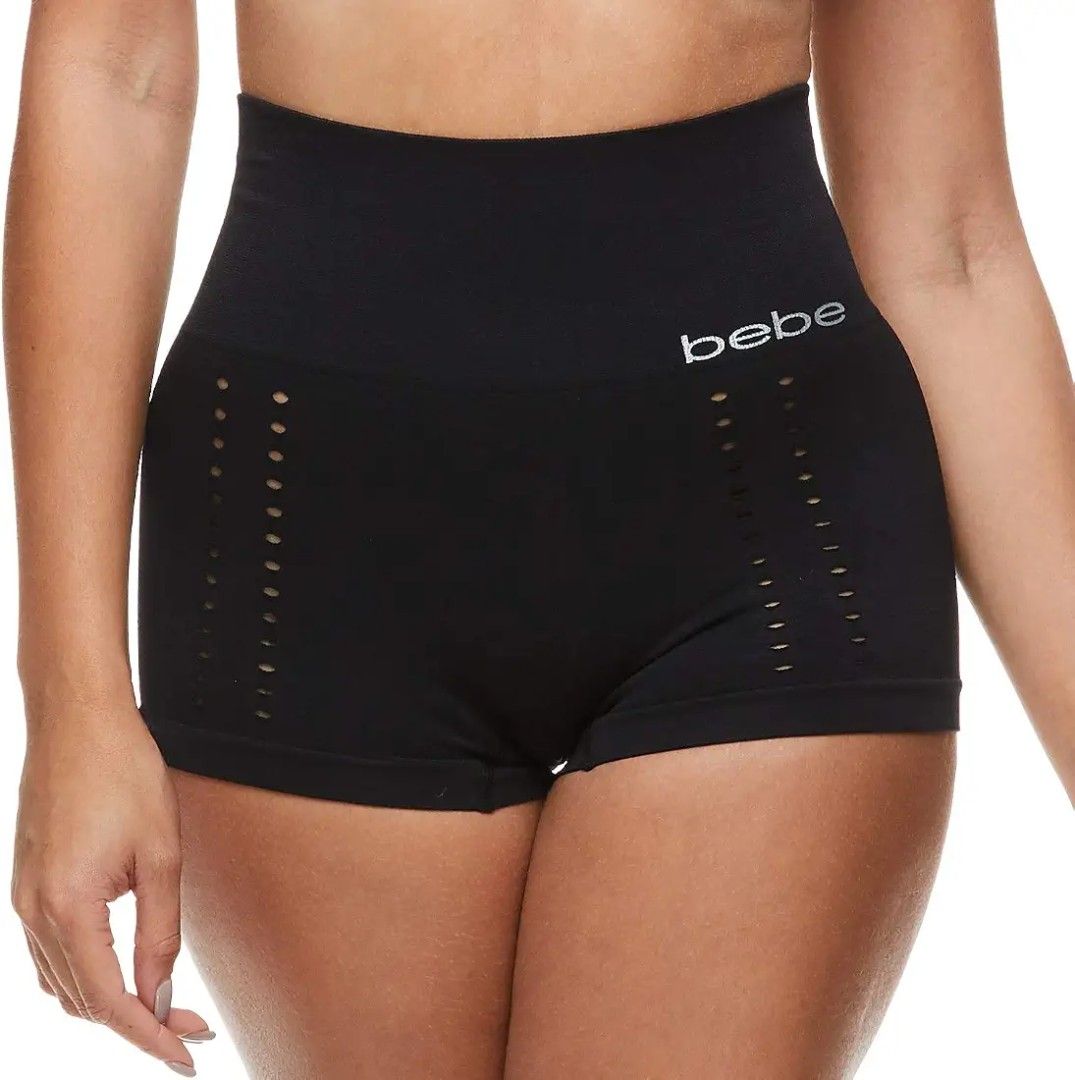 Bebe Shorts High-Rise active wear (Category: Activewear) located in Palayan City. Submitted by erae_lf (Listing ID 1468726967, Image 1). Description: Brand New Condition No Issue 10/10 overall Size M Waist: 30-34" Length: 11.5" Dm Location: Palayan City Nueva Ecija.