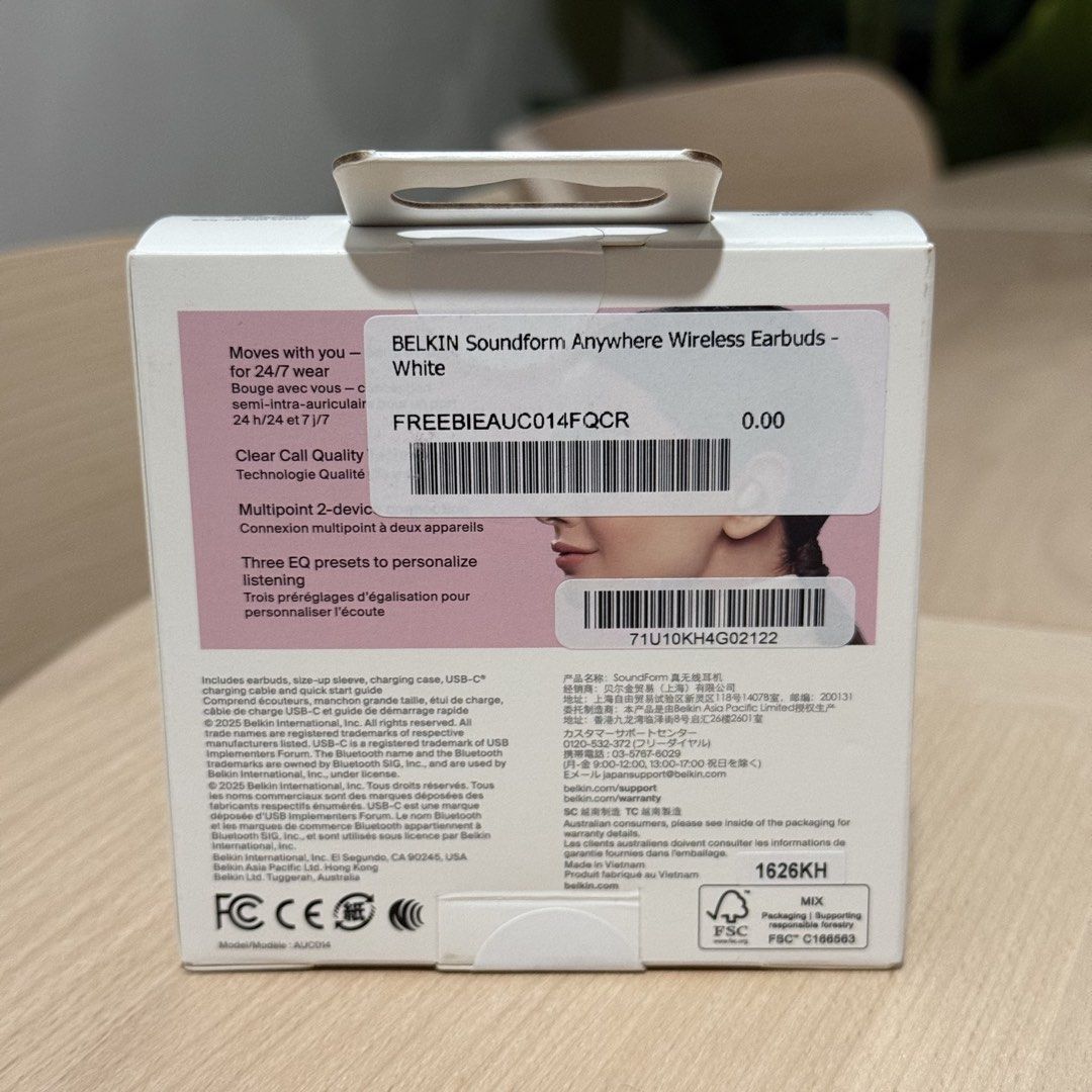 BELKIN SoundForm Anywhere Wireless Earbuds White (Category: Earphones) located in Imus. Submitted by alexandrianicolenavarro (Listing ID 1468889164, Image 2). Description: Also comes in black.